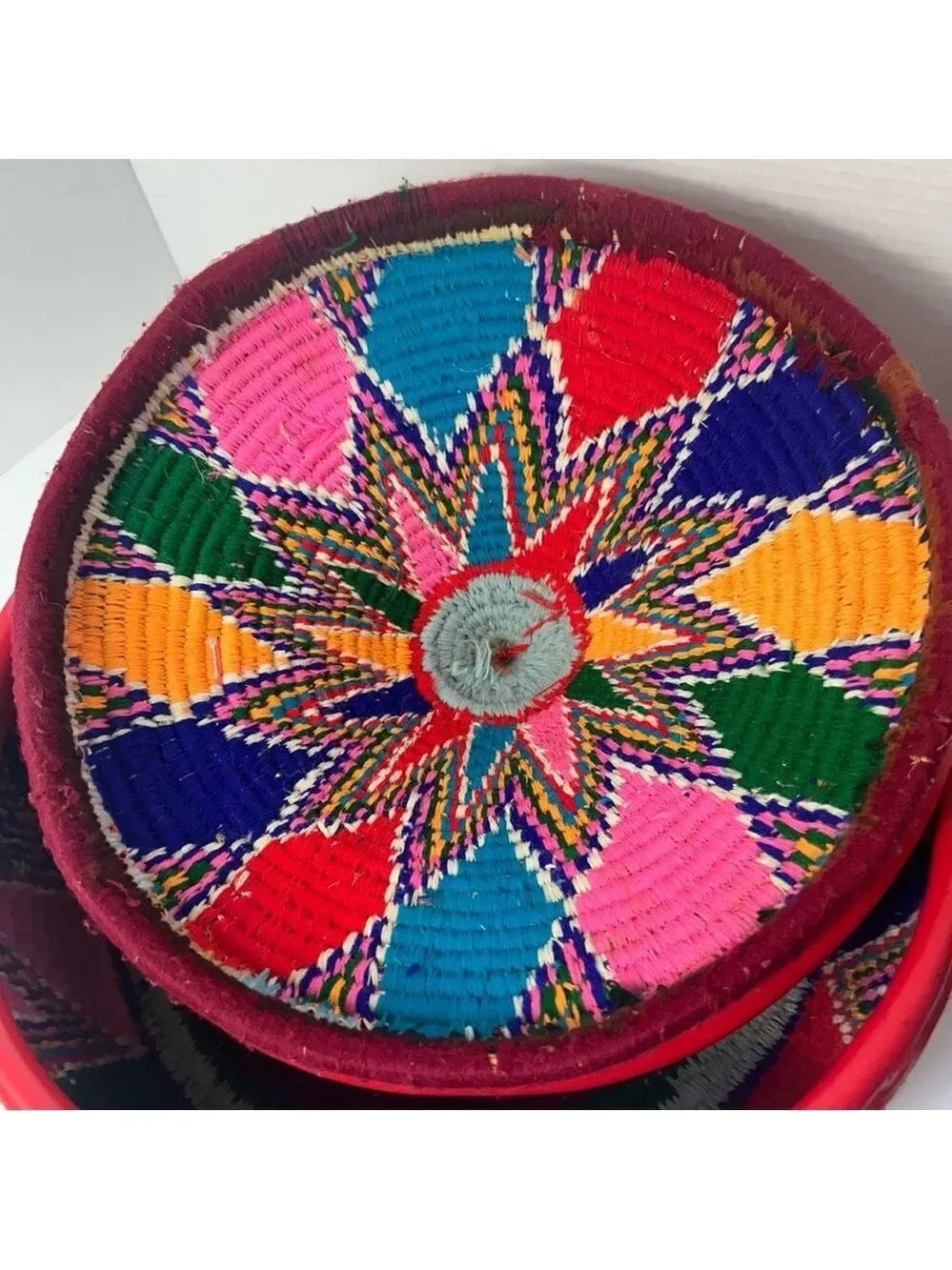Large Colorful Hand Woven Mesob Ethiopian Serving Basket House Decor Storage